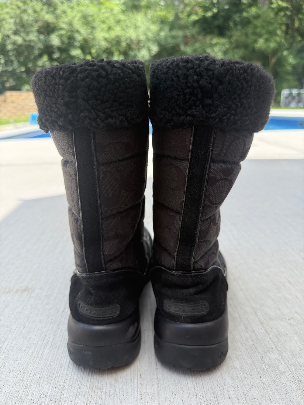 Coach Sonya Winter Snow Boots Black Side Zip Women’s US 8 - Picture 3 of 12